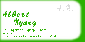 albert nyary business card