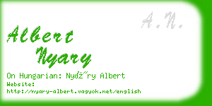 albert nyary business card